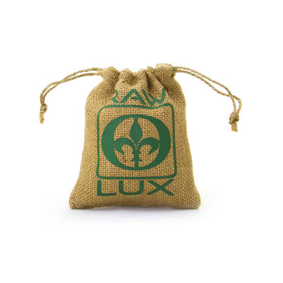 Custom Logo Natural Jute Coffee Drawstring Personalised Jute Bags-UIP005