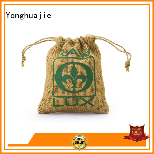 Wholesale tote logo jute sack                                                                                                                                                                                               jute shopping bag Yonghuajie Brand