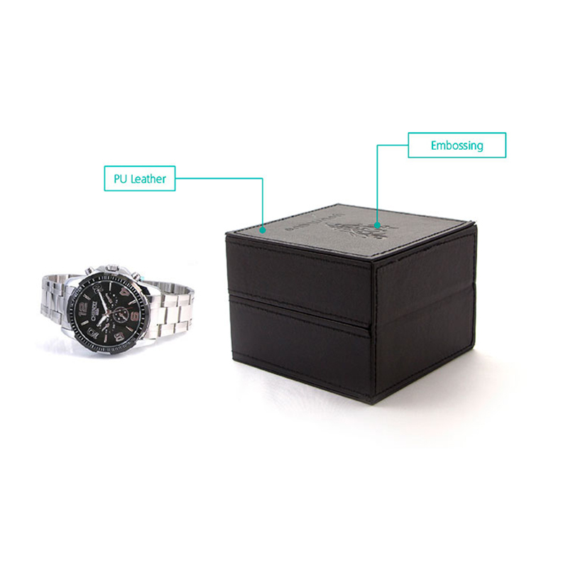 watch leather pu black Yonghuajie Brand leather box supplier