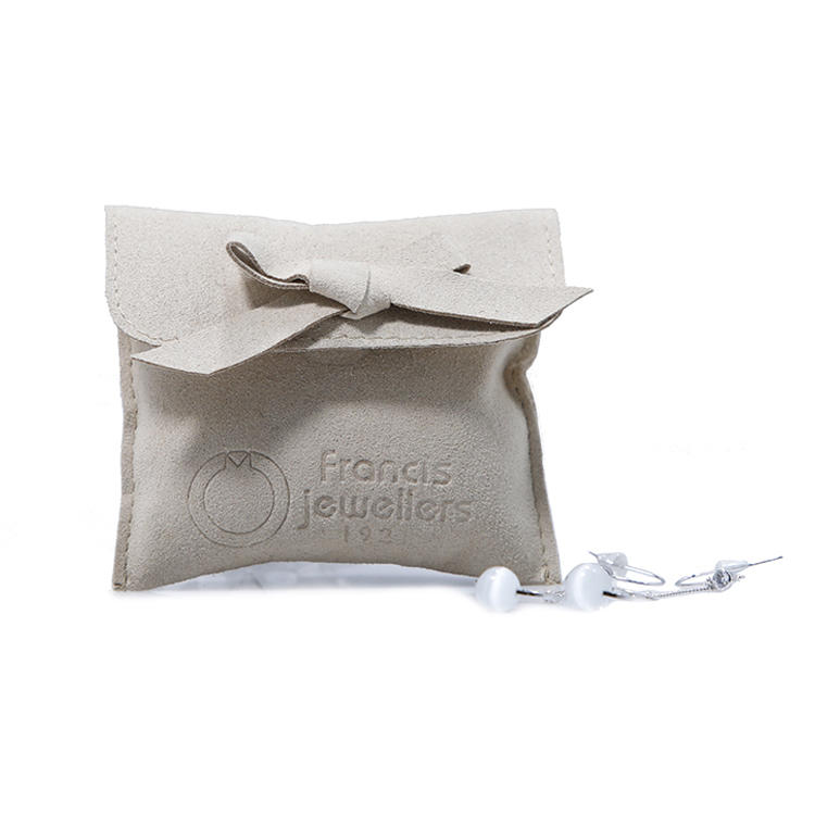 hot-sale grey suede bag suede jewelry pouch suede drawstring bag new arrival Supply for present-3