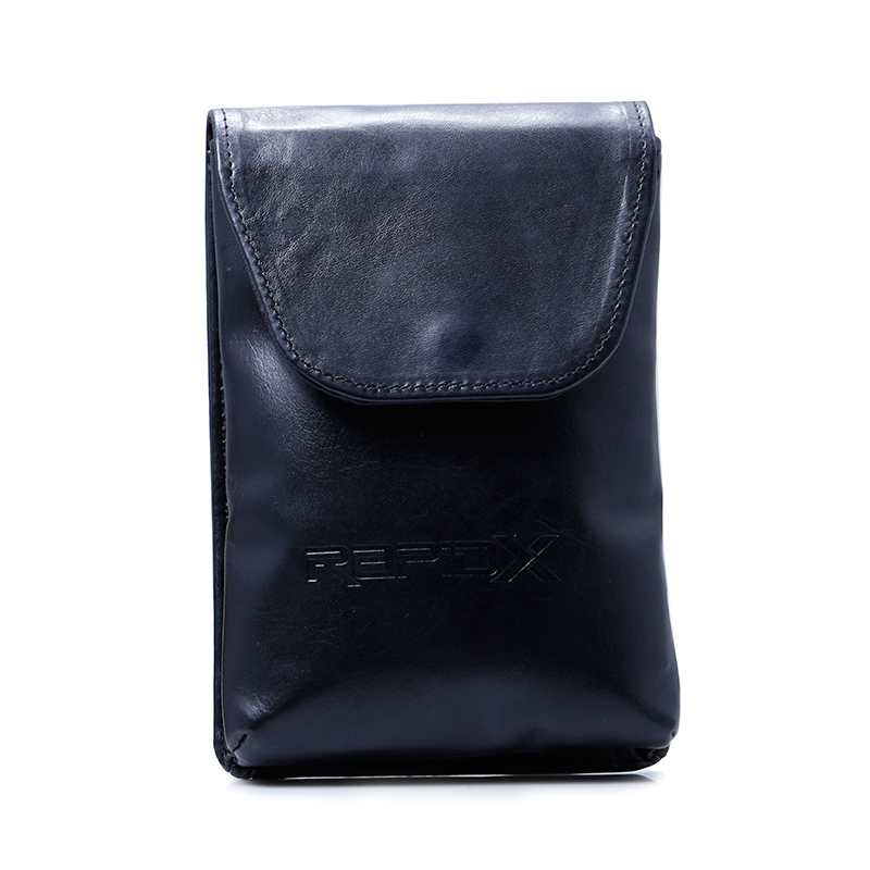 PU Leather Makeup Bag With Flap And Button Closure Embossing Logo