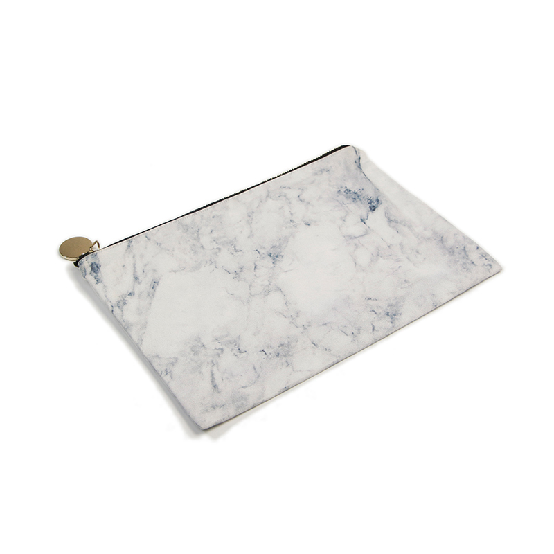 Cotton Shopping Bags Cosmetic Bag With Marble Digital Printing