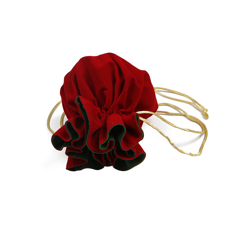 Double Layers Velvet Pouch Cosmetic Jewelry Drawstring Pouch