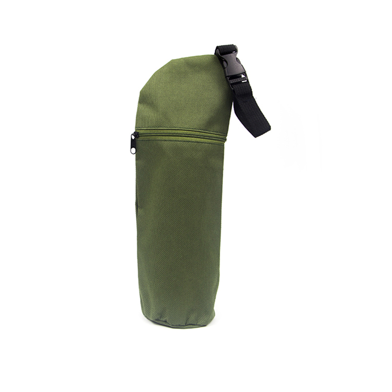 Portable Polyester Water Bottle Nylon Drawstring Bag