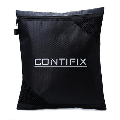 Black Pvc With Mesh Packaging Zipper Polyester Bag