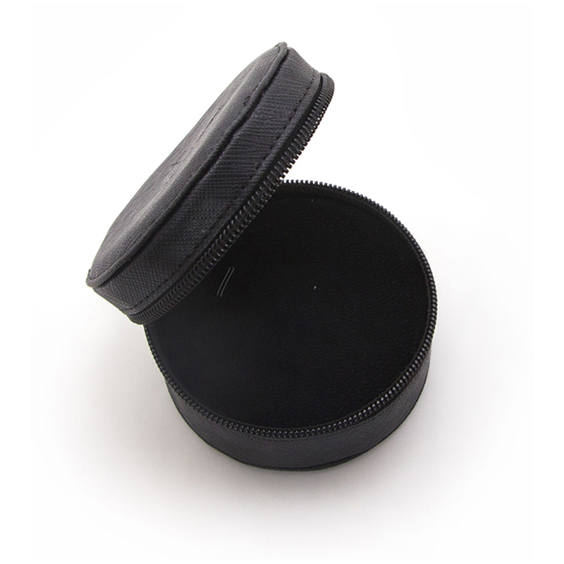 Portable Small Round Pu Leather Watch Box