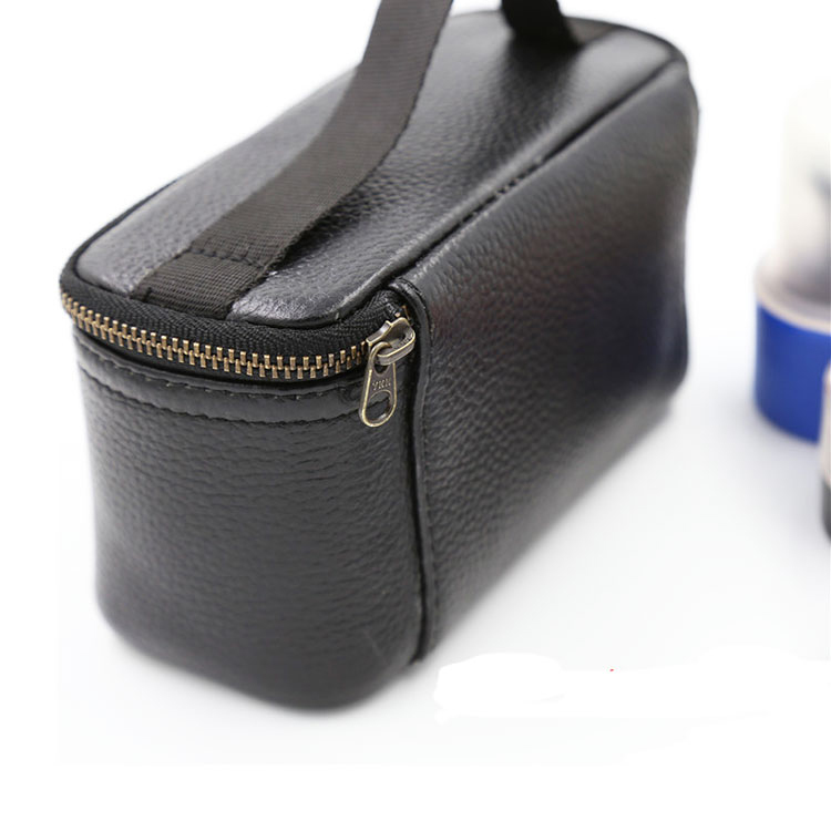Multifunctional Black Pu Leather Travel Cosmetic Bags Wholesale