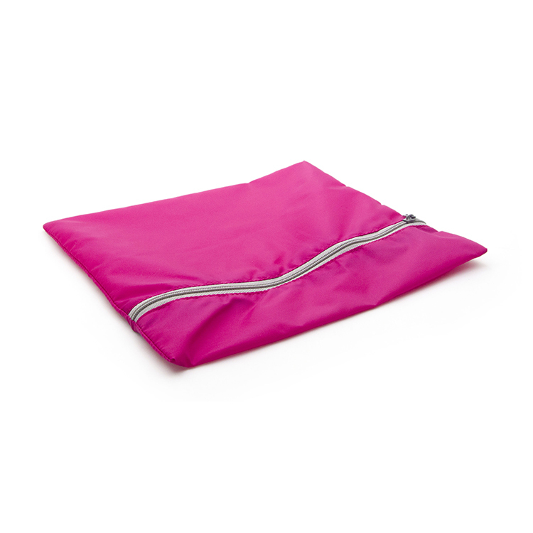 Blank Pink waterproof Laminated nylon zipper bag document travel clothing organizer bag