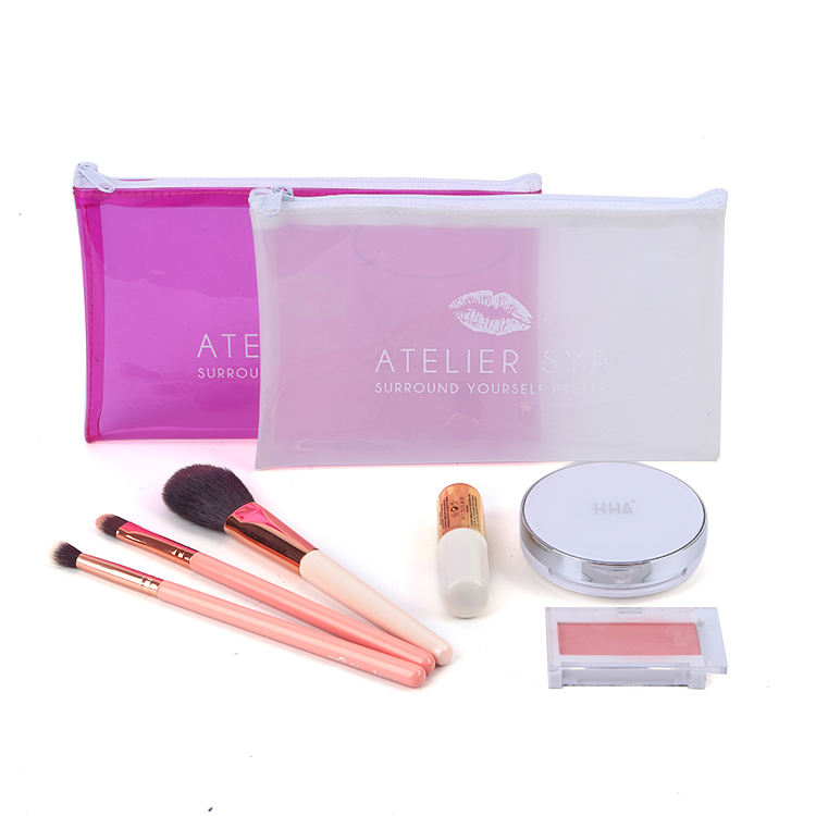 High quality cosmetic women cosmetic clear pvc bag with zipper