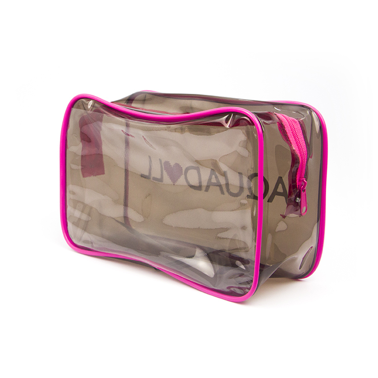 Custom Women Fashion Waterproof Travel Transparent Pvc Pouch Zipper Cosmetic Bag