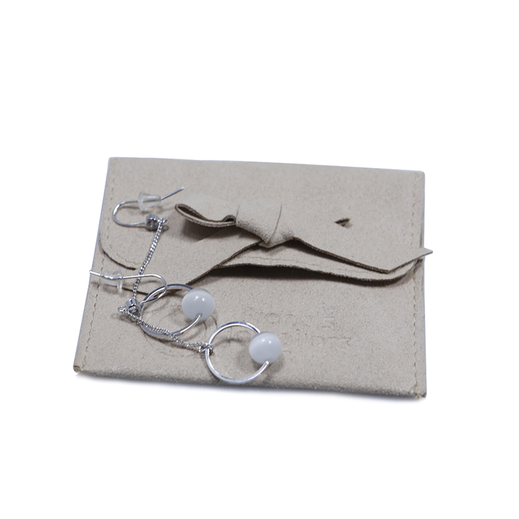 Custom new style suede pouch jewelry bag with logo