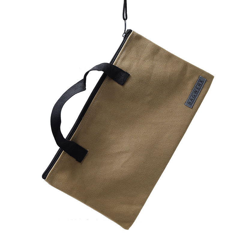 Custom organizer long canvas tote power tool bag with zipper