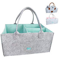 Fashion large capacity travel felt tote baby diaper packing bag