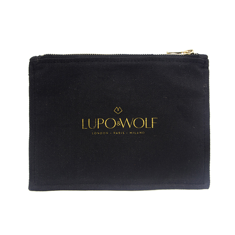 Wholesale Travel Canvas Cosmetic Bag Bulk Customized Zipper pouch