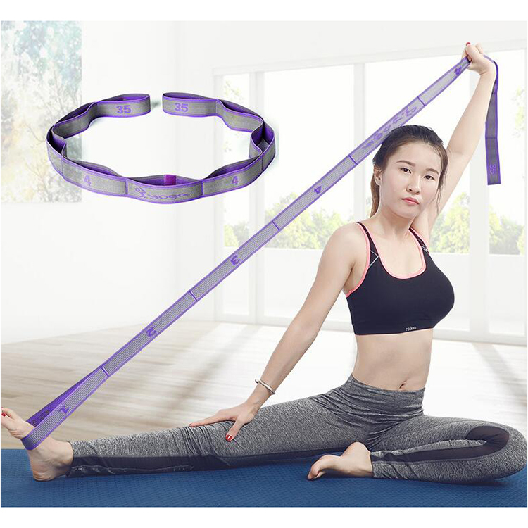 Custom logo latin dance yoga stretching elastic pull strap gym fitness exercise resistance belt