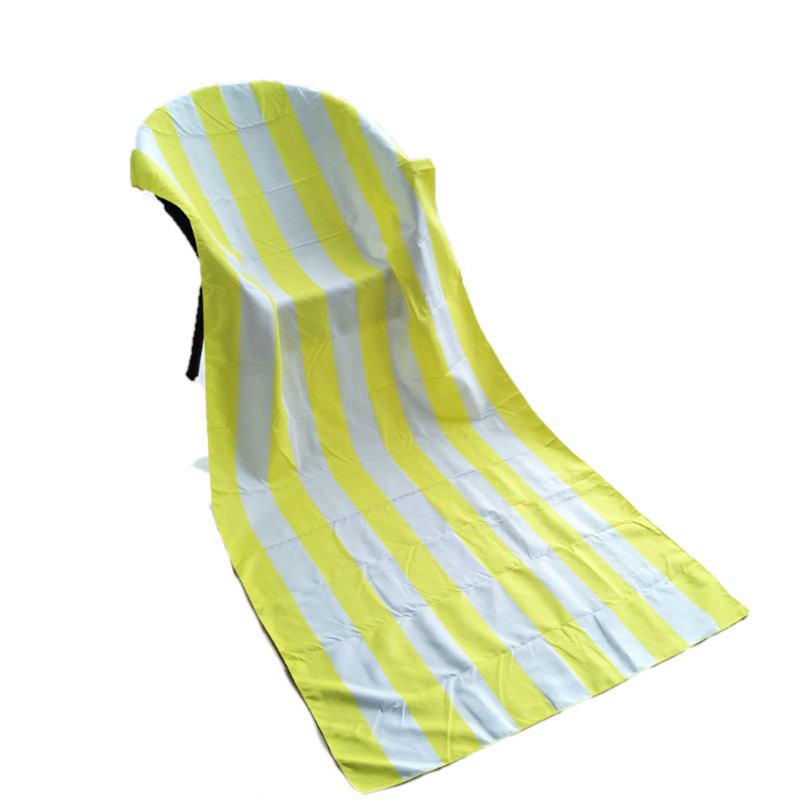 Wholesale Recycled Microfibre Striped Beach Towels For Adult