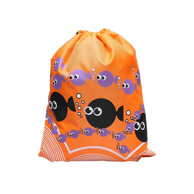 Custom children sport backpack storage clothes gift nylon drawstring bag