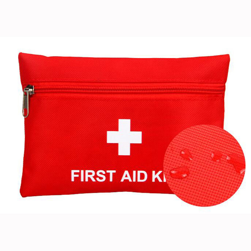 Custom printed logo convenient folded portable travel emergency kit first aid bag with zipper