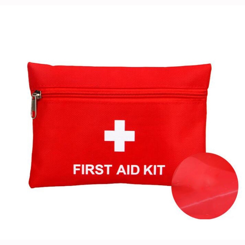 Custom printed logo convenient folded portable travel emergency kit first aid bag with zipper