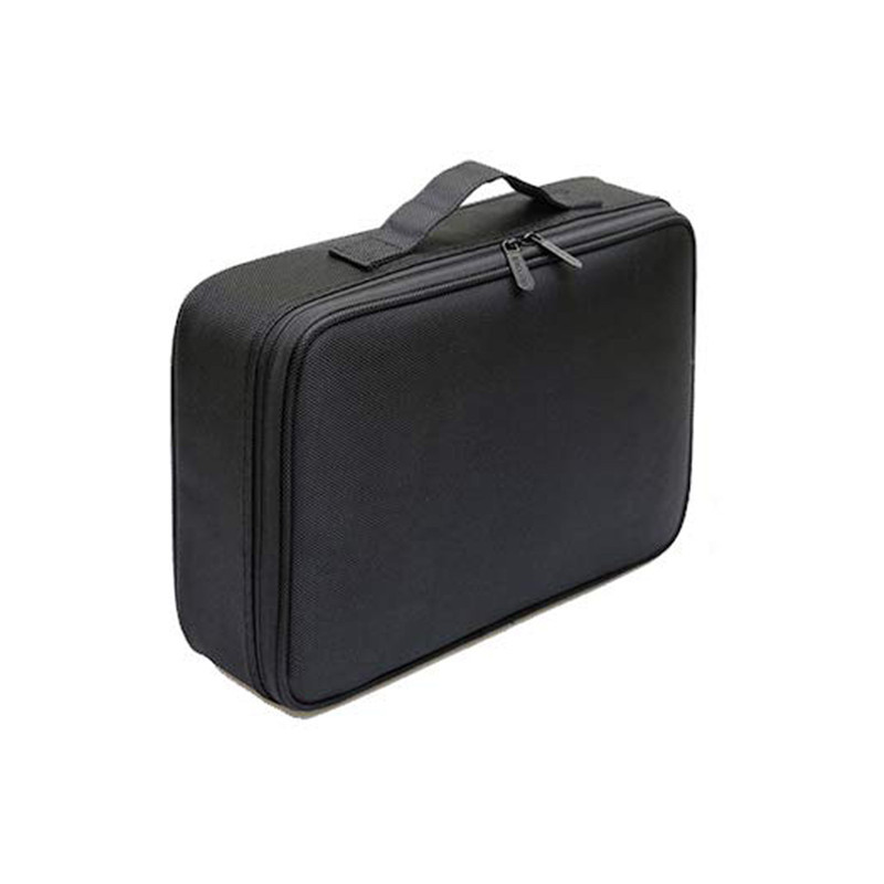 Portable waterproof travel cosmetic case organizer bag with handle