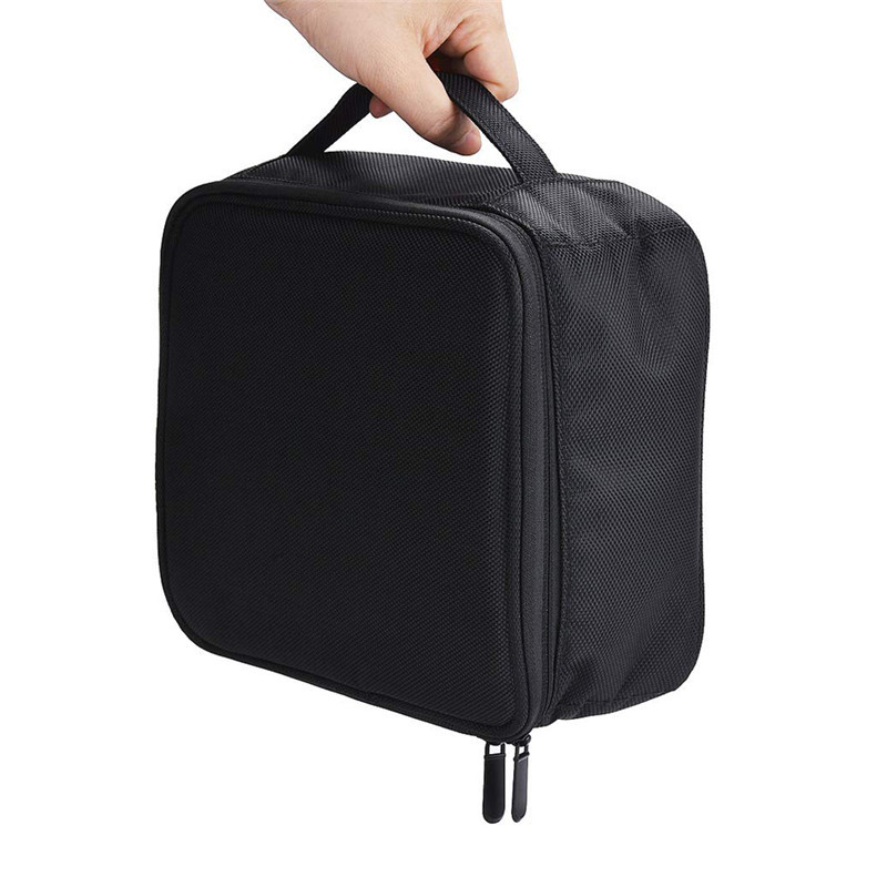 Portable waterproof travel cosmetic case organizer bag with handle