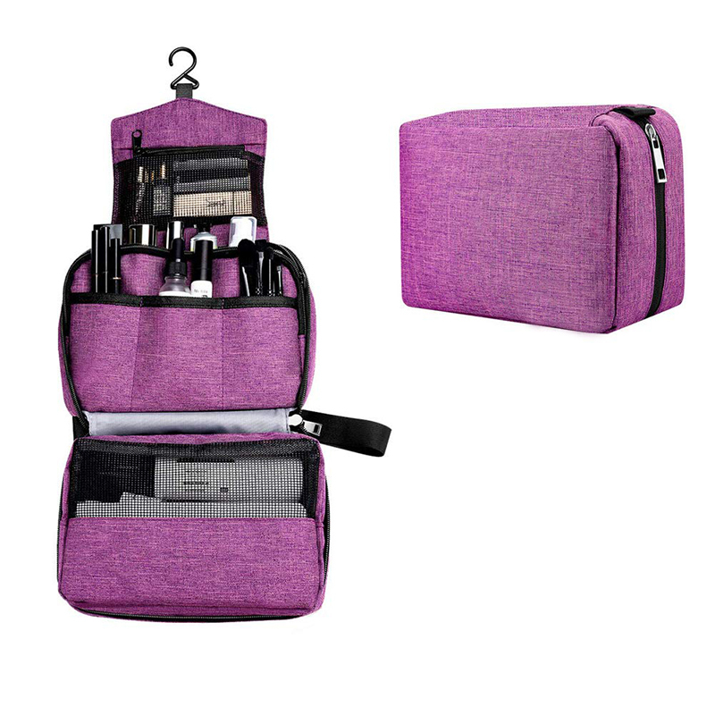 Polyester Hanging Travel Makeup Toiletry Bag For Men And Women