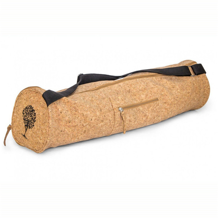 Eco-friendly Custom Order Cork Yoga Mat Bag With Zipper Closure