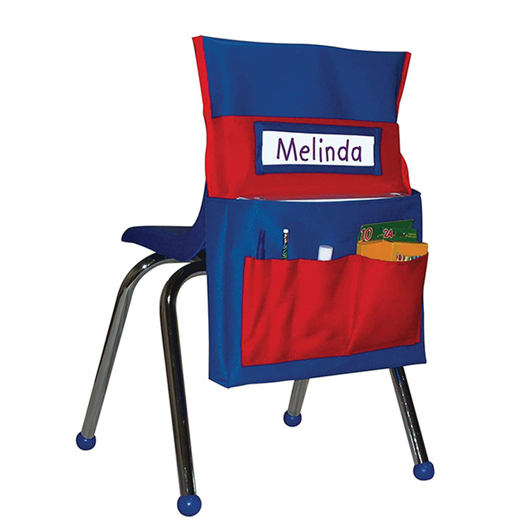 Custom Polyester Chair Back Pocket School 