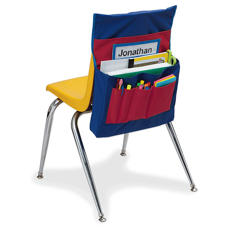 Custom Polyester Chair Back Pocket School 