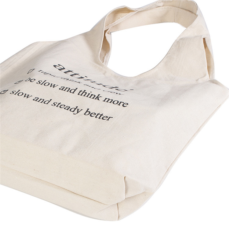 Large capacity travel canvas packing book handle bag market shopping bag