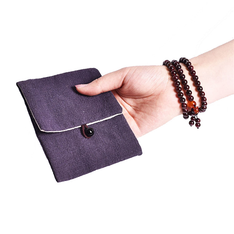 Envelope small linen gift jewelry pouch packing bead chain bag