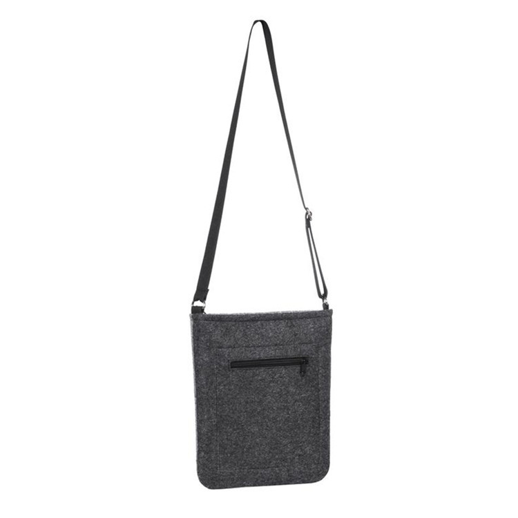 Wholesale custom man gray felt bag with shoulder