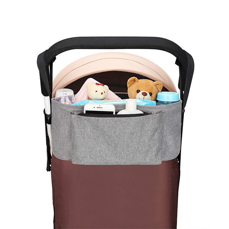 Grey Universal Baby Stroller Organizer Bag