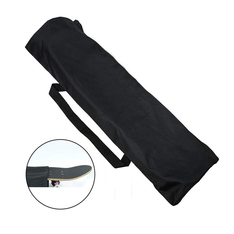 Custom large black nylon drawstring skateboard bag
