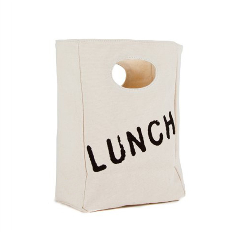 Eco friendly canvas handle bag fruit lunch bag