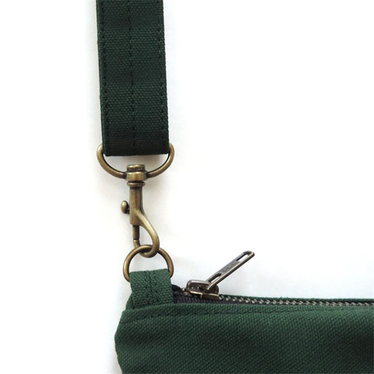 Custom zipper mini sling canvas crossbody bag