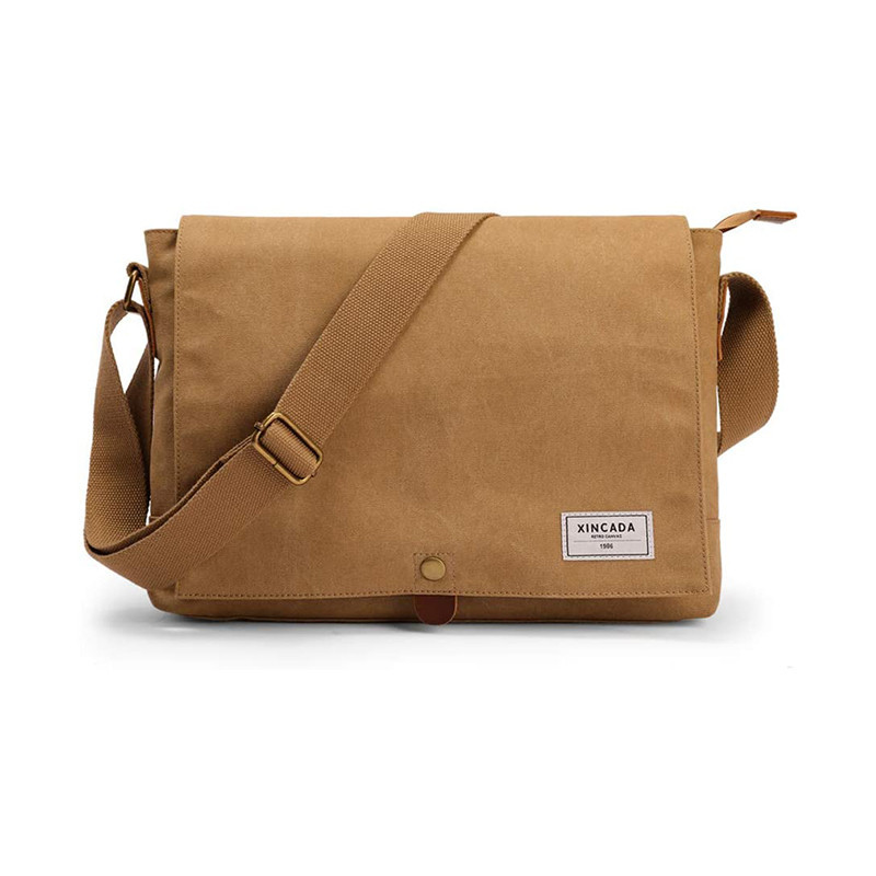 Custom Vintage Messenger Shoulder Bag Multi Compartment Laptop Bags for Men