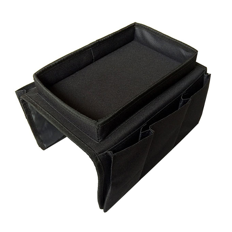 Custom Black Sofa Armrest Multi-Pocket Storage Hanging Bag Wholesale