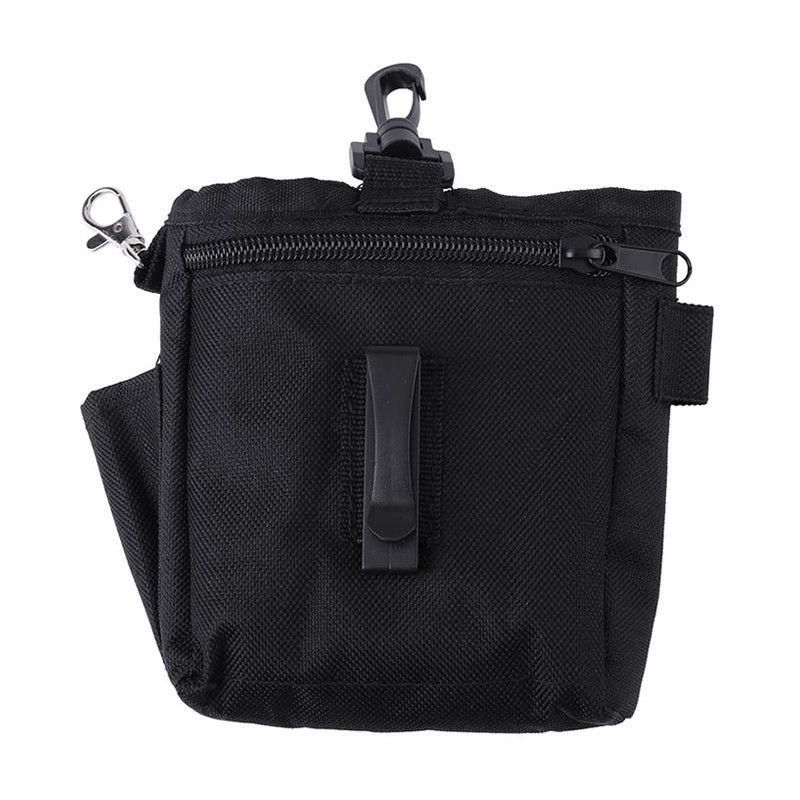 Wholesale Black Zippered Waist Pouch Coin Keys Pocket Storage With Hanging Buckle