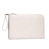 Custom Zipper Laptop Sleeve Bag Closure Plain Canvas Tablet Sleeve Case With Handle