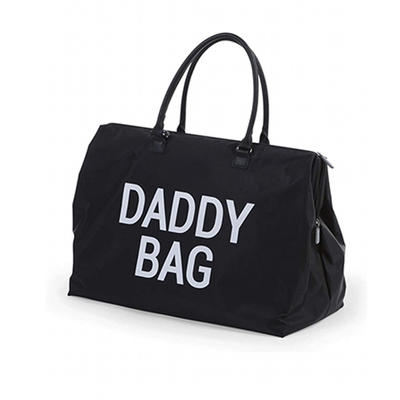 Custom black nylon dady bag storage toys baby diapers wet paper clothes tote bag