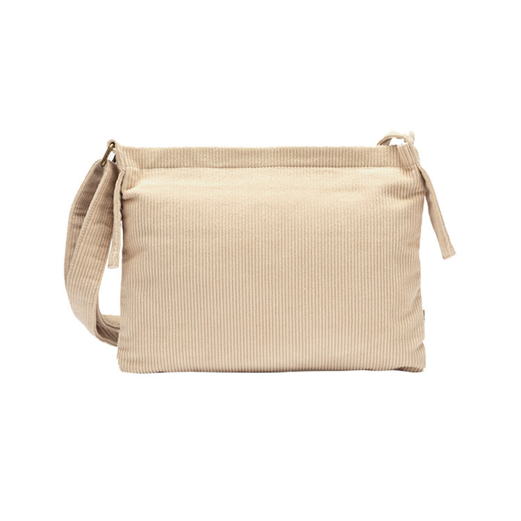 Customize fashion shopping corduroy messenger crossbody sling bag