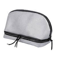 Custom travel makeup bag pu leather zipper cosmetic bag with compartment