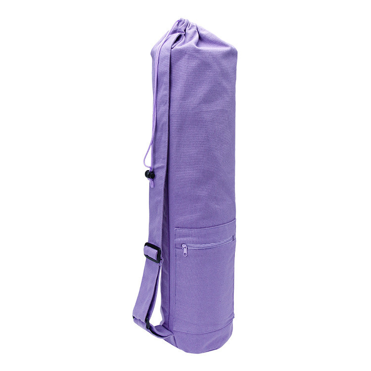Custom Drawstring Canvas Yoga Mat Holder Canvas Shoulder Sling Bag