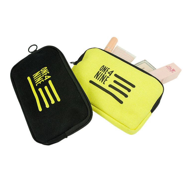 Wholesale canvas zipper bag makeup tool bag with print logo