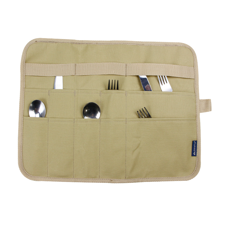 Custom travel camping knife roll bag table organizer bag