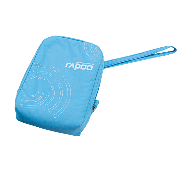 Custom blue nylon digital accessories storage bag with handle