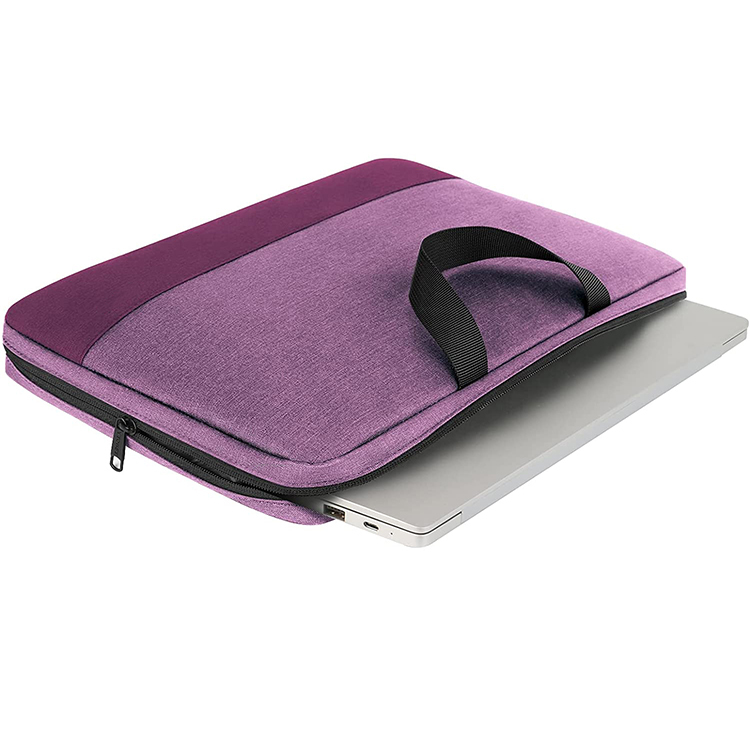 Custom women computer bag zipper nylon laptop bag with handle