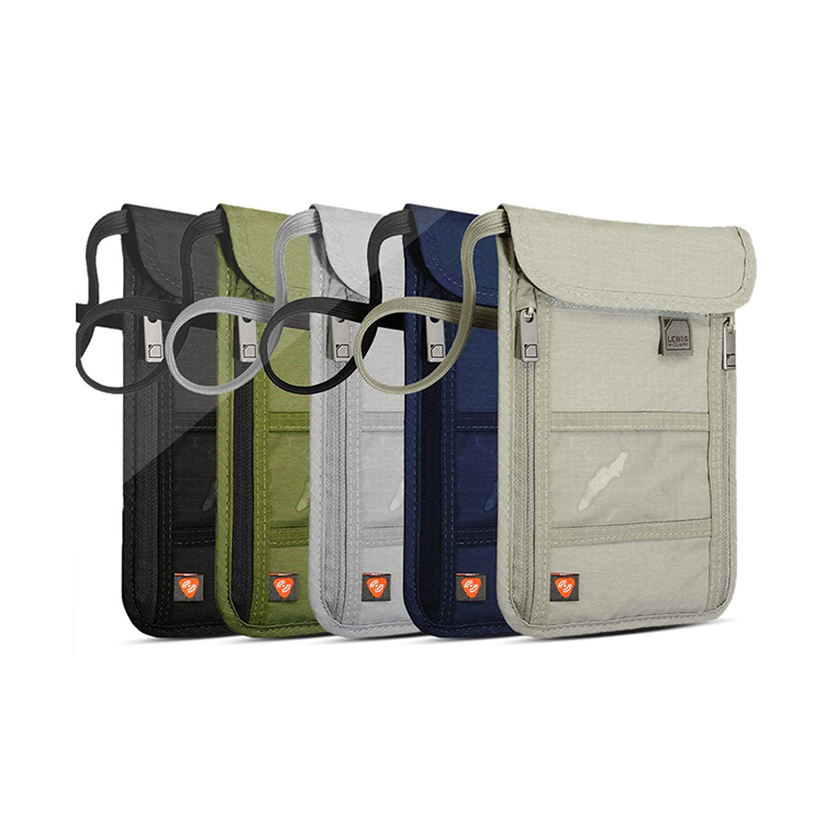 Custom small nylon passport bag wallet pouch