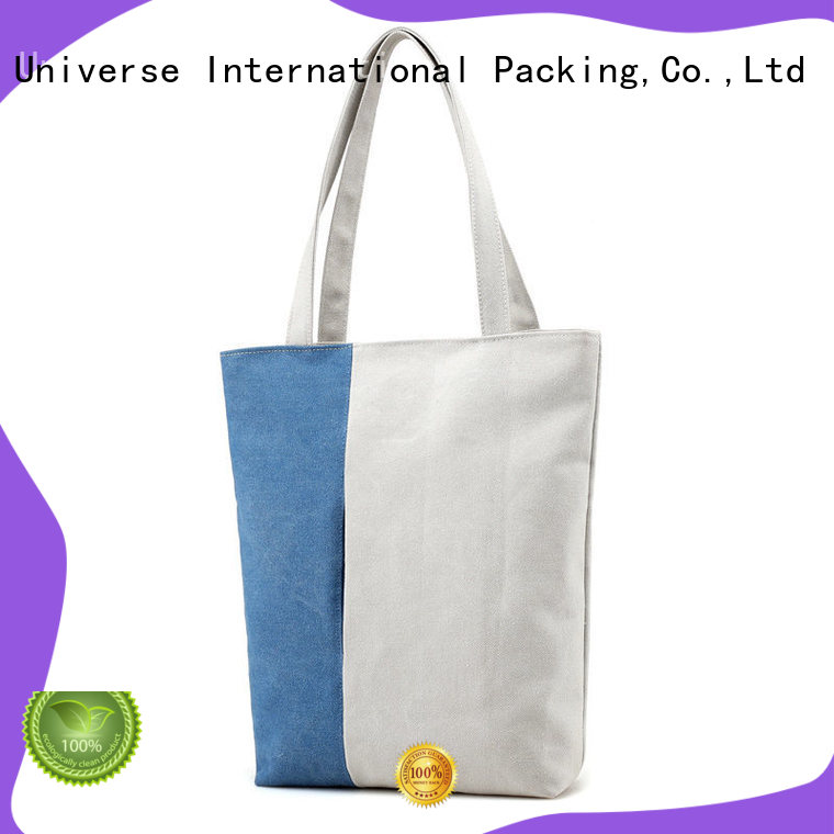 Two Colors Durable Cotton Canvas Tote Shopping Bag